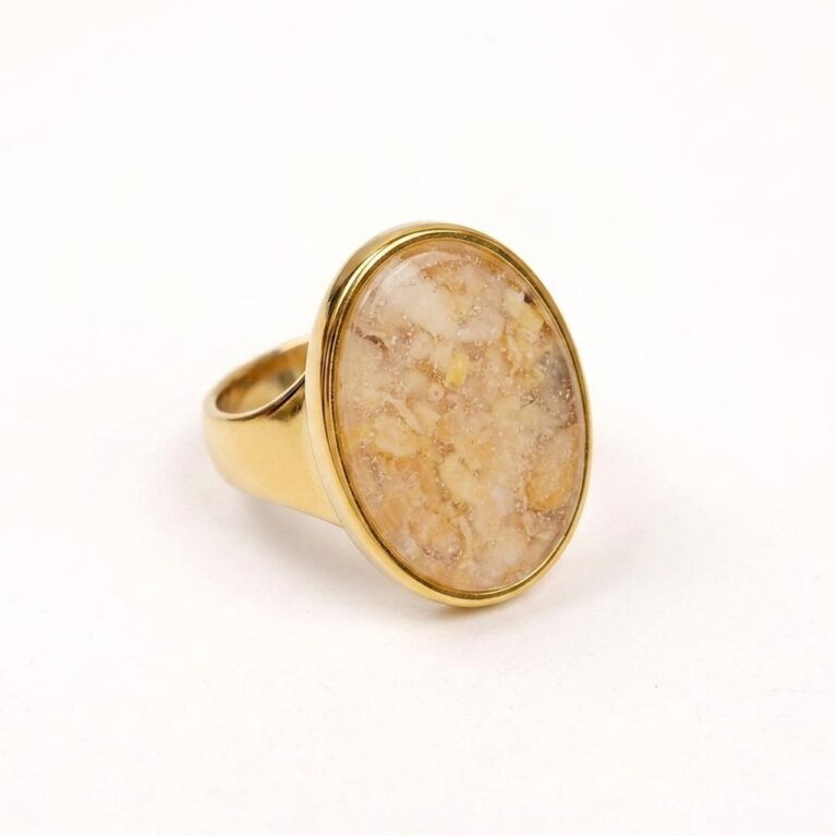 Vianne Oval Rings - Ατσάλινα Δαχτυλίδια με Χρωματιστές Πέτρες