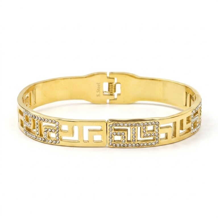 Arielle Cuff Bracelet - Ατσάλινη Χειροπέδα με Κρύσταλλα