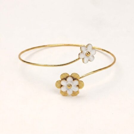 Flora Armlet - Ατσάλινο Βραχιόλι με Λουλούδια