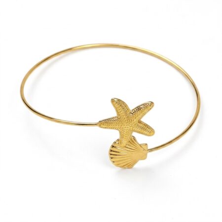Βραχιόλι Ανοξείδωτο Ατσάλι με Αστερία και Κοχύλι