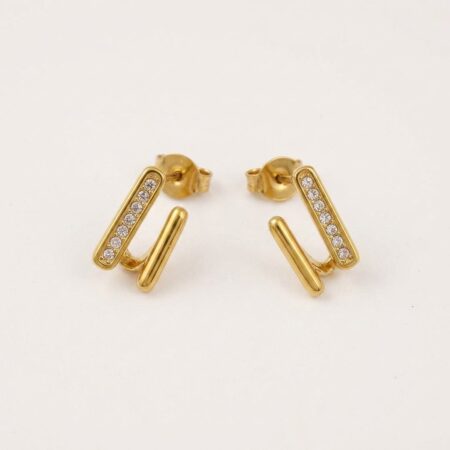 Zigzag Stud Earrings - Ατσάλινα Σκουλαρίκια Καρφωτά
