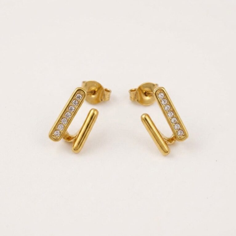 Zigzag Stud Earrings - Ατσάλινα Σκουλαρίκια Καρφωτά