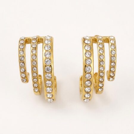 Aurora Earrings - Ατσάλινα Σκουλαρίκια με Κρύσταλλα