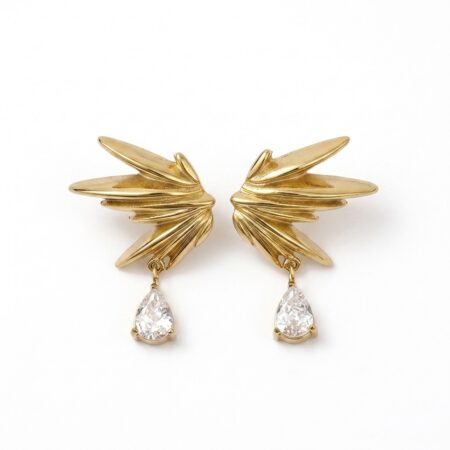 Astra Earrings - Ατσάλινα Σκουλαρίκια με Κρεμαστό