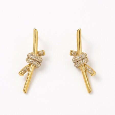 Knot Elegance Earrings - Ατσάλινα Σκουλαρίκια με Κόμπο