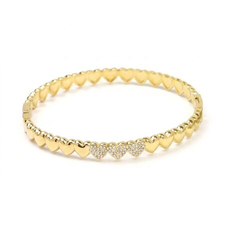 Amour Heart Bracelet - Ατσάλινο Βραχιόλι με Καρδιές