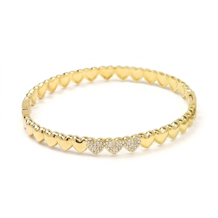 Amour Heart Bracelet - Ατσάλινο Βραχιόλι με Καρδιές