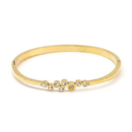 Luxe Crystal Bangles - Ατσάλινα Βραχιόλια με Κρύσταλλα
