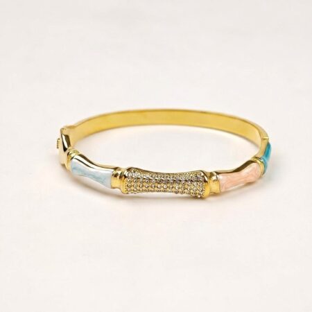 Aurora Crystal Bangle - Χρυσό Βραχιόλι με Κρύσταλλα