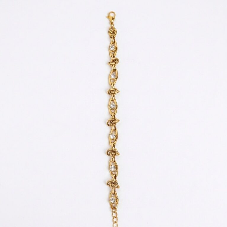 Crystal Chain Bracelet - Ατσάλινο Βραχιόλι με Κρυστάλλους