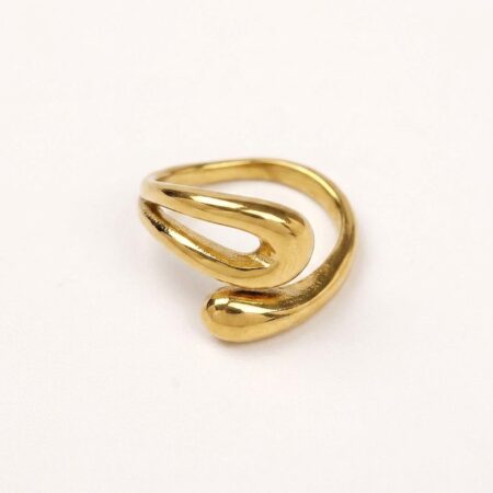 Maison Curve Ring - Ατσάλινο Δαχτυλίδι με Καμπύλες