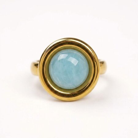 Cora Ring Collection - Ατσάλινα Δαχτυλίδια με Χρωματιστές Πέτρες