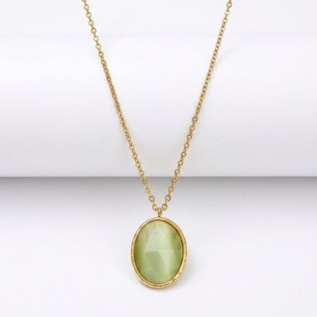 Necklace Collection - Ατσάλινο Κολιέ με Πολύχρωμα Κρεμαστά