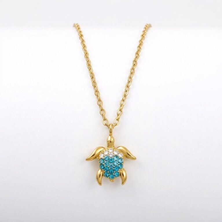 Turtle Necklace - Ατσάλινο Κολιέ με Χελώνα