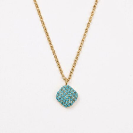 Sienna Necklace - Ατσάλινο Κολιέ με Κρεμαστό Τετράγωνο
