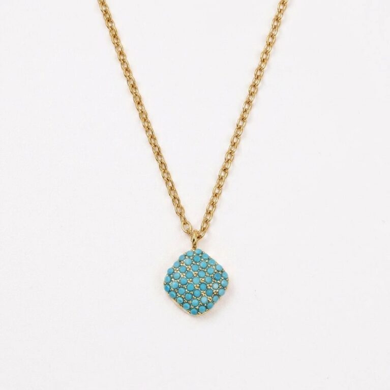 Sienna Necklace - Ατσάλινο Κολιέ με Κρεμαστό Τετράγωνο