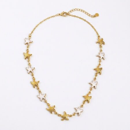 Starry Charm Necklace - Ατσάλινο Κολιέ με Αστερίες