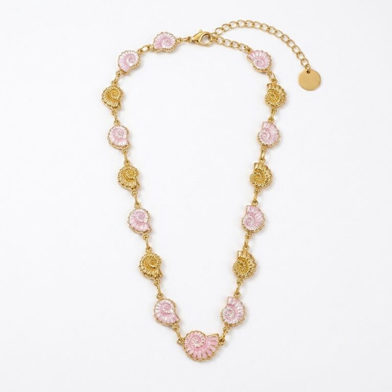 Aurora Collection Necklace - Ατσάλινο Κολιέ με Χρωματιστά Στοιχεία