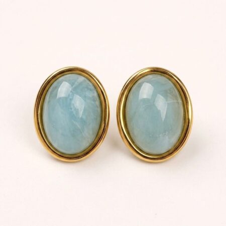 Pearla Earrings - Ατσάλινα Σκουλαρίκια με Χρωματιστές Πέτρες