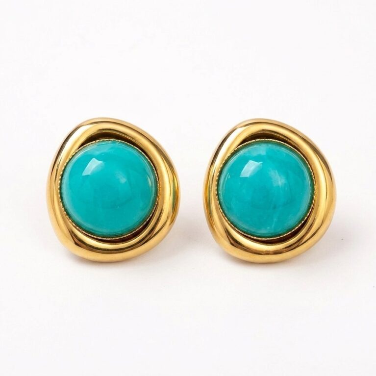 Aurora Stud Earrings - Σκουλαρίκια με Χρωματιστές Πέτρες