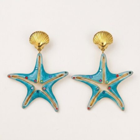 Astra Earrings - Σκουλαρίκια Αστερίας από Ανοξείδωτο Ατσάλι