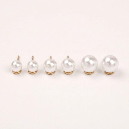 Pearl Stud Earrings Set - Ατσάλινα Σκουλαρίκια με Πέρλες
