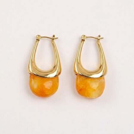 Aurora Earrings - Ατσάλινα Σκουλαρίκια με Πέτρες