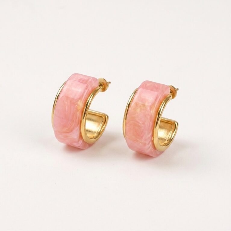 Aurora Hoop Earrings - Σκουλαρίκια Κρίκοι από Ανοξείδωτο Ατσάλι