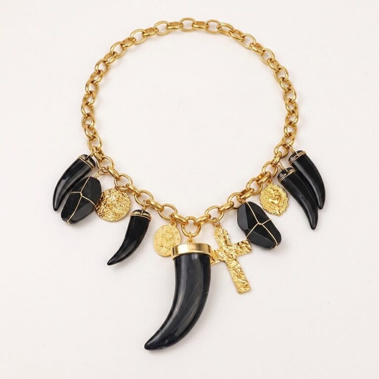 Cora Necklace - Ατσάλινο Κολιέ με Κρεμαστά