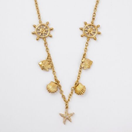 Nautical Necklace - Ατσάλινο Κολιέ με Ναυτικό Μοτίβο
