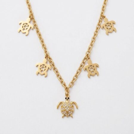 Turtle Necklace - Ατσάλινο Κολιέ με Χελώνες