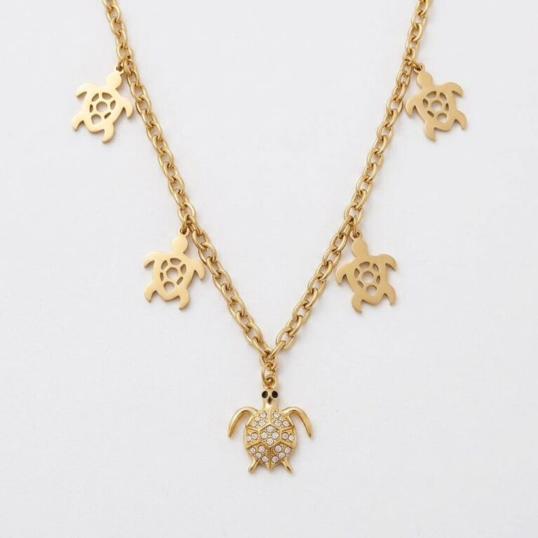 Turtle Necklace - Ατσάλινο Κολιέ με Χελώνες