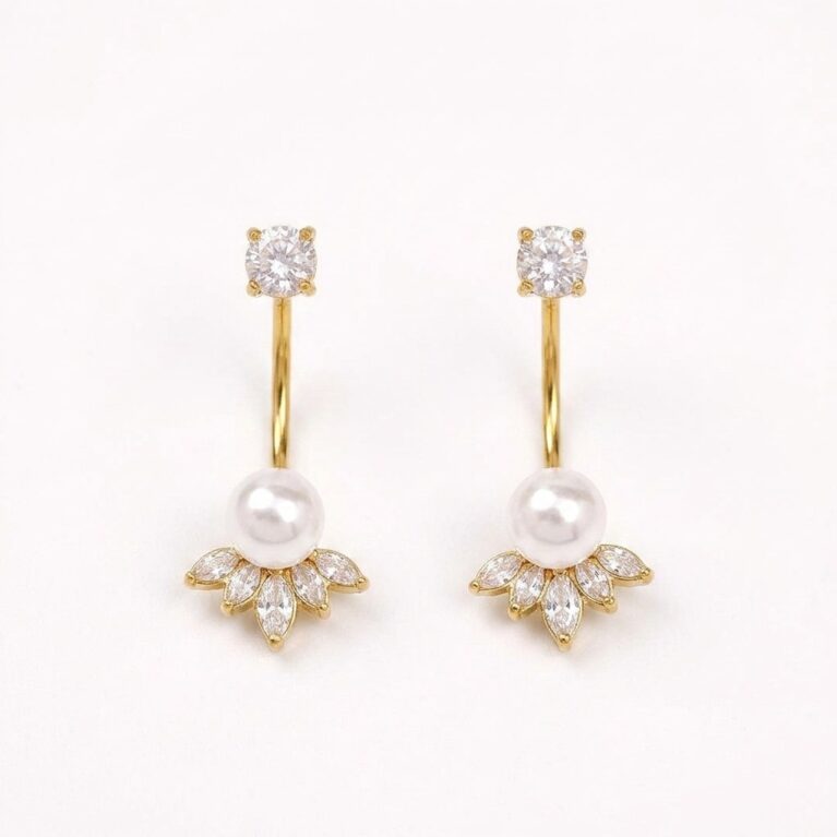 Lumi Earrings - Ατσάλινα Σκουλαρίκια με Πέρλες και Διακοσμητικά