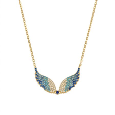 Sienna Necklace - Ατσάλινο Κολιέ με Κρεμαστό Φτερό