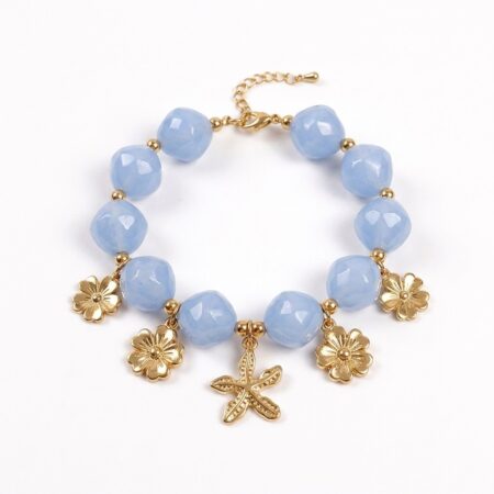 Lumi Beaded Bracelet - Ατσάλινο Βραχιόλι με Χάντρες και Διακοσμητικά