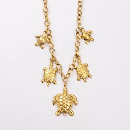 Turtle Necklace - Ατσάλινο Κολιέ με Χελώνες