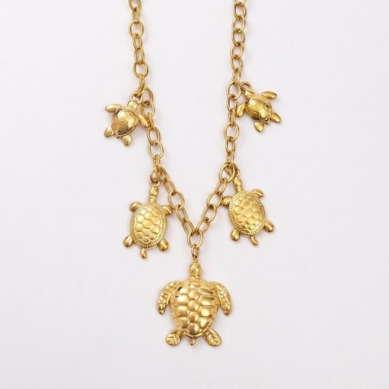 Turtle Necklace - Ατσάλινο Κολιέ με Χελώνες