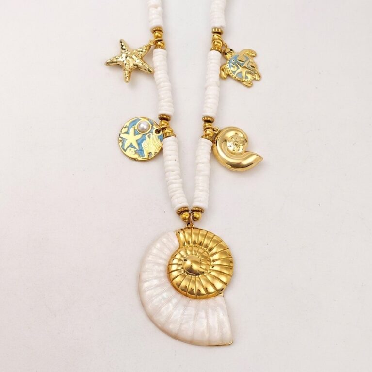 Cora Necklace - Ατσάλινο Κολιέ με Κρεμαστά