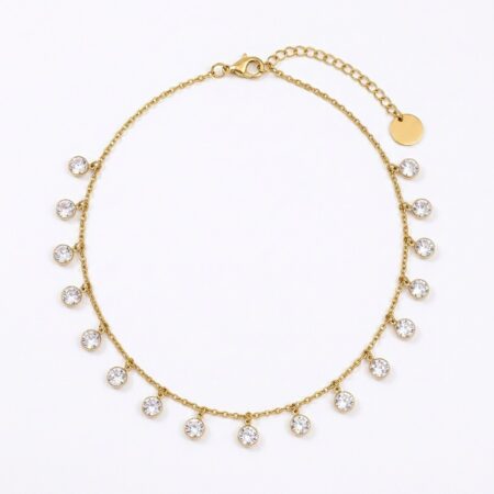 Celeste Necklace - Ατσάλινο Κολιέ με Χρωματιστές Πέτρες