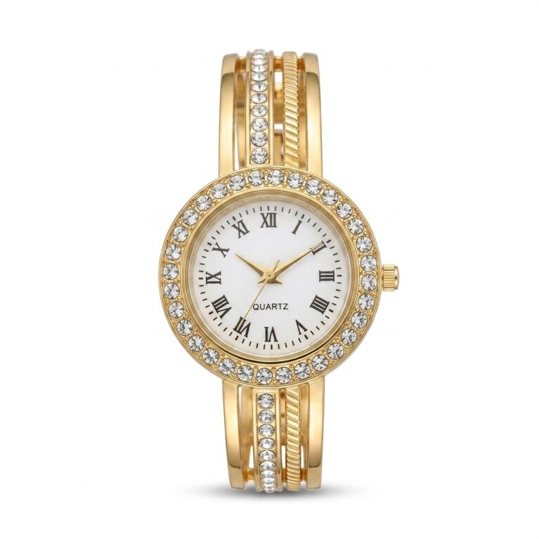 Lyra Watch - Χρυσό Ρολόι με Κρυστάλλινα Διακοσμητικά