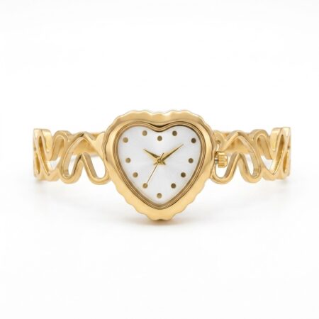 Amour Heart Watch - Χρυσό Ρολόι με Σχήμα Καρδιάς
