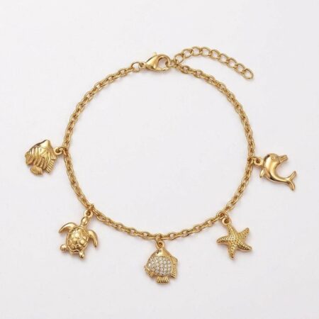 Marina Bracelet - Ατσάλινο Βραχιόλι με Θαλάσσια Charms