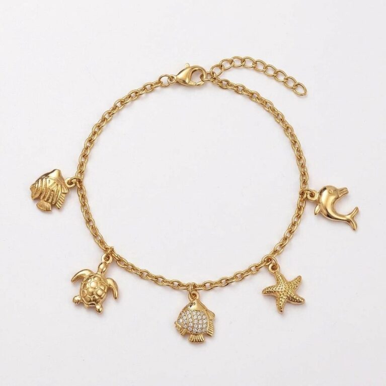 Marina Bracelet - Ατσάλινο Βραχιόλι με Θαλάσσια Charms