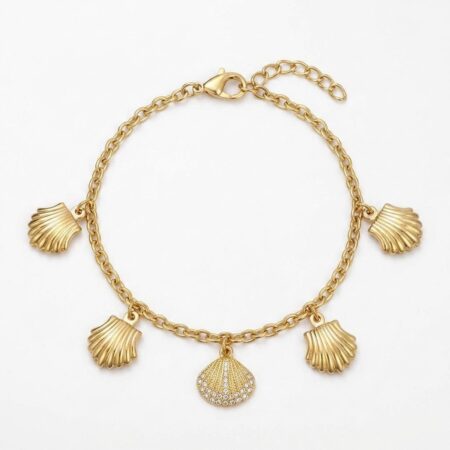 Cora Shell Bracelet - Ατσάλινο Βραχιόλι με Κοχύλια