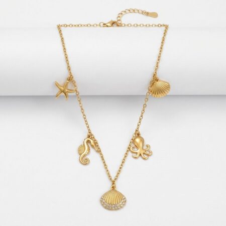 Marina Necklace - Ατσάλινο Κολιέ με Θαλάσσια Μοτίβα