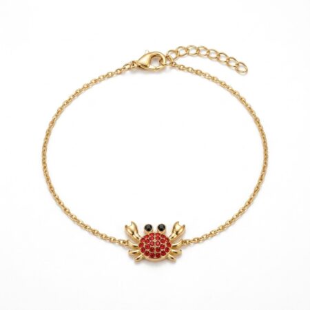 Crab Charm Bracelet - Ατσάλινο Βραχιόλι με Καβούρι
