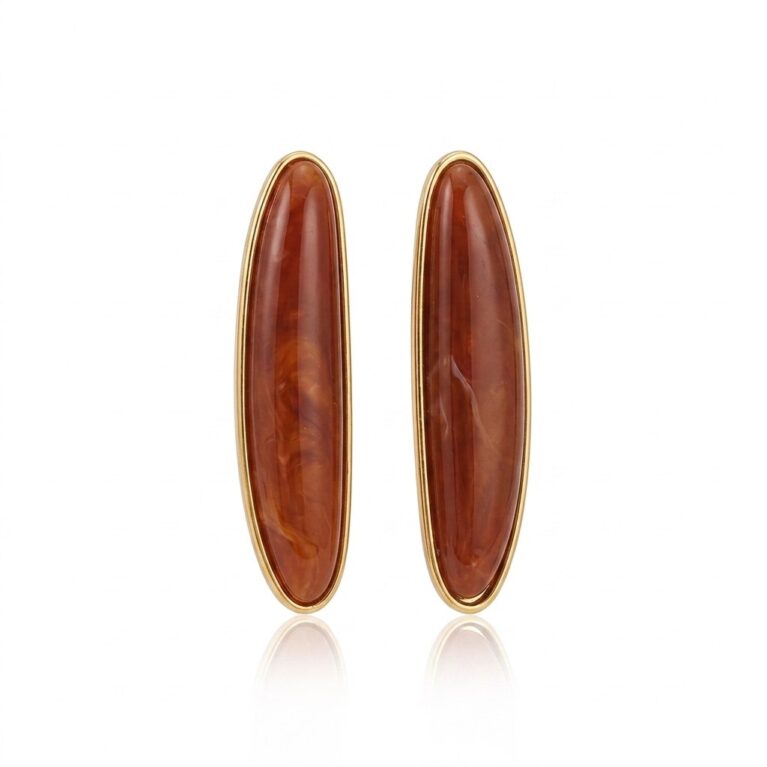 Aurora Earrings - Ατσάλινα Σκουλαρίκια με Μακρόστενο Σχέδιο