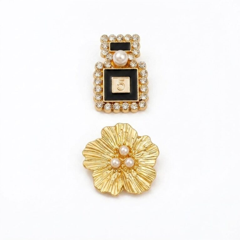 Celine Brooch Set - Χρυσές Καρφίτσες με Πέρλες