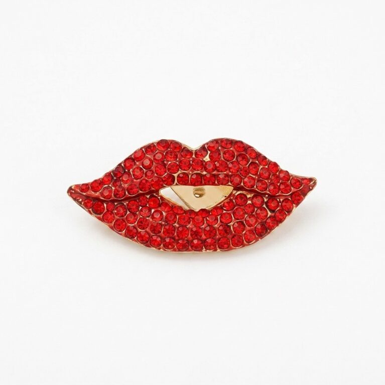 Lips Brooch - Καρφίτσα με Σχέδιο Χείλη