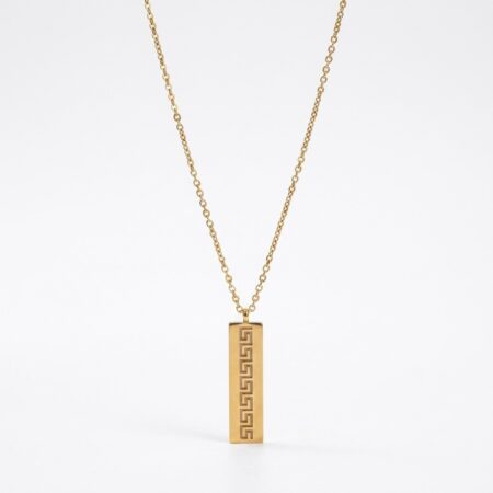 Helia Necklace - Ατσάλινο Κολιέ με Ελληνικό Μοτίβο
